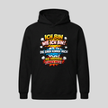 Schwarzer Hoodie mit Spruch „Ich bin wie ich bin!“
