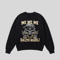 Schwarzer Pullover mit Spruch „Mi Mi Mi – Halts Maul!“